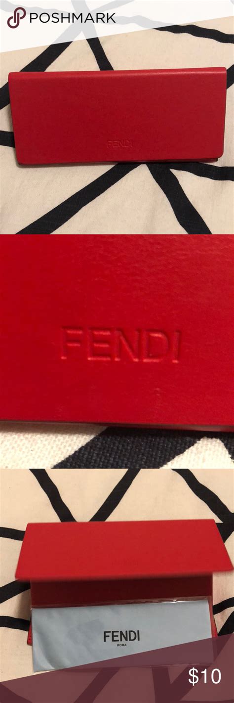 fendi sunglasses case red|More.